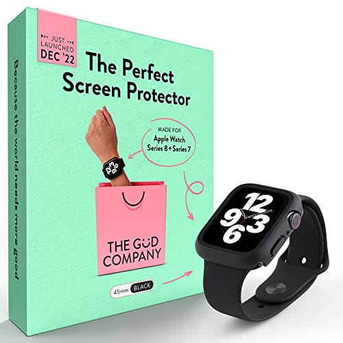 THE GüD COMPANY: The Perfect Screen Protector Made for Apple Watch Series 8 + Series 7, 41mm/45mm, Flat, Available in 5 Colors (Black)