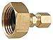 Female Adapter, Low Lead Brass, 500 psi, Overall Length: 1 5/8 in
