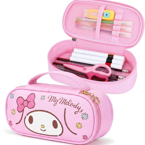Cute Pink Pencil Case for Girls Large Capacity Kawaii Pencil Pouch