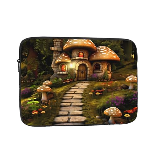 Path To Mushroom House Laptop Sleeve Case 15 Inch Suitable For Notebook Computer Tablet Traveling Carrying Simple Case