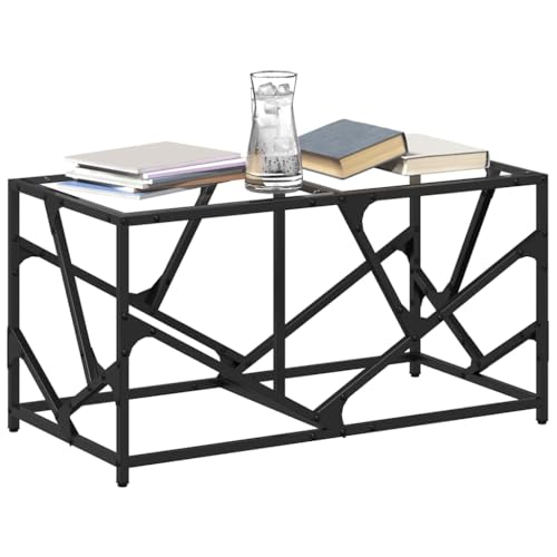 Table basse plateau en verre transparent table d'appoint moderne