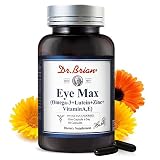 Dr.Brian Eye Vitamins 5 in 1 Eye Formula with Lutein 20mg, Omega 3 Fish Oil EPA DHA 730mg, Vitamin A