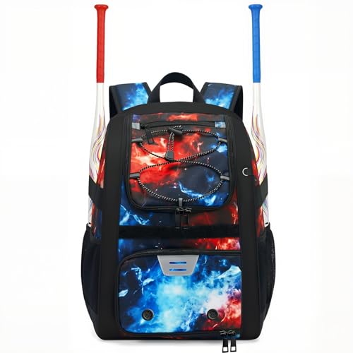 Image of Youth Baseball Bag - Softball Bag for Girls & Boys with Shoes Compartment, Bat Backpack for Baseball, T-Ball & Softball Equipment