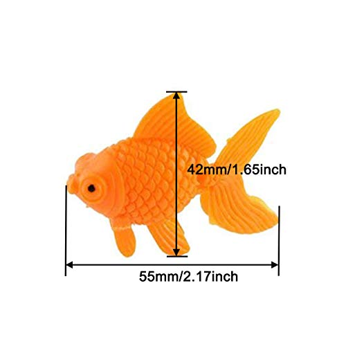 Xmhf Aquarium Fish Bowl Tank Artificial Floating Plastic Orange Decor Goldfish Ornament Fish Tank Decoration 10Pcs thumb #2