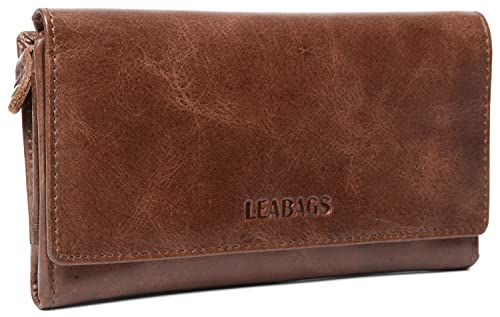 LEABAGS Cleveland Monedero para Mujeres de auténtico Cuero búfalo en el Estilo Vintage - CrazyVinkat Cover