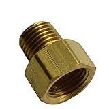 Inline Tube (E-10-12) Brass Adapter Male 1/4' Npt to Female 5/8'-18 Inverted Flare