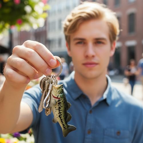 Pendentif Perche Poisson 3D pour décorer un portefeuille de pêcheur