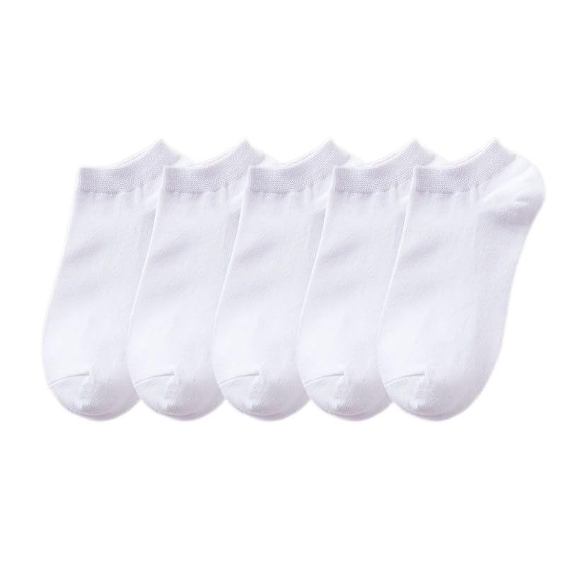 Image of Women's and Men's 10 Pack Thin Cotton Low Cut Ankle Socks (White)