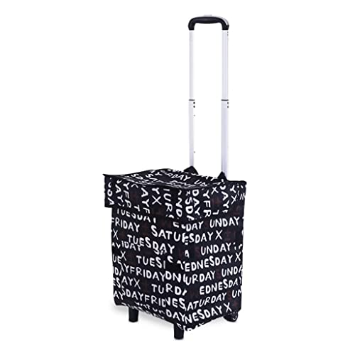 Z-SEAT Faltbarer Einkaufstrolley aus Metall für Lebensmittel Lebensmitteleinkauf mit großem Fassungsvermögen mit Rädern…