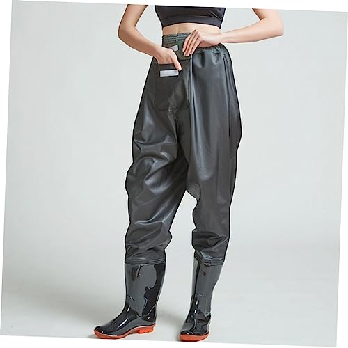 Pantalones de vadeador de PVC cómodos Hemobllo transpirables para pesca al aire libre 5