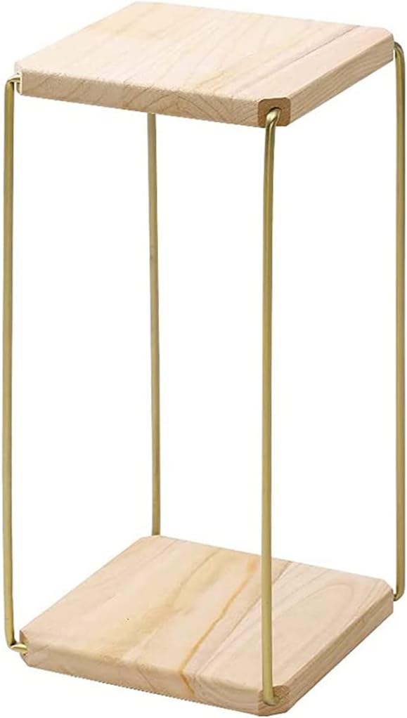 2 Installation Ways Iron Stand Metal Plant Shelves Flower Pot Storage Rack 2tier Wooden Holder Outdoor Indoor(white-Patch five-pointed star4)