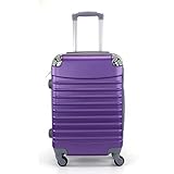 Maleta de Cabina 20x35x55cm con Esquinas Plateadas (Morado)