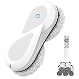 Fensterputzroboter, 5600Pa Fensterroboter mit Automatische Doppel-Sprühfunktion, 3 Reinigungsmodi, Intelligente Navigation, Fernbedienung, mit 60ML Tank, für Glas, Fliesen