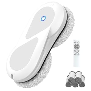 Fensterputzroboter, 5600Pa Fensterroboter mit Automatische Doppel-Sprühfunktion, 3 Reinigungsmodi, Intelligente Navigation, Fernbedienung, mit 60ML Tank, für Glas, Fliesen