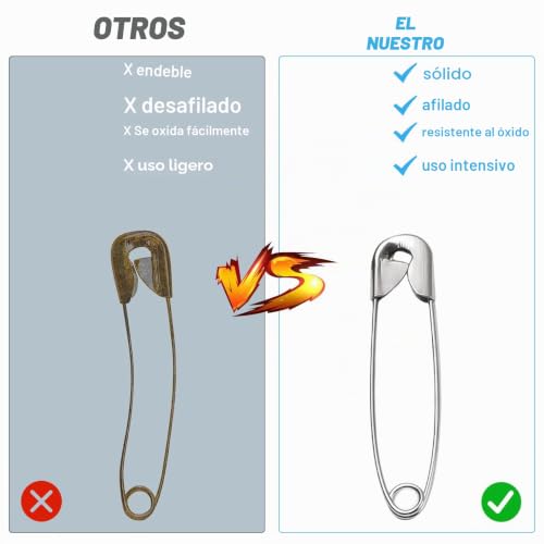 Miniatura 4 de 1000 Imperdibles De Seguridad De 30 Mm De Acero Niquelado Para El Ho