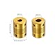 QUARKZMAN 2 Stück Flexible Kupplungen 6mm bis 8mm Aluminium Wellenkupplung L24.5xD19.5mm Klauenkupplung Gelenkverbinder für DIY Encoder Motoren 3D Drucker Schrittmotor Golden