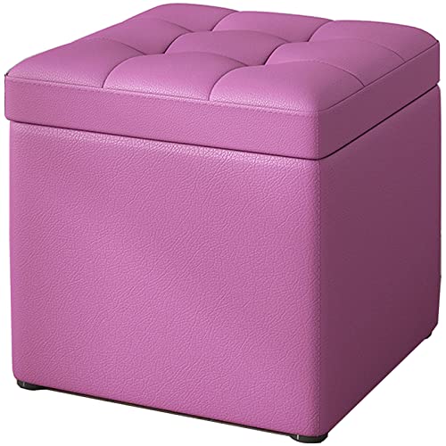 Petit pouf carré violet 30x30x35 cm pour optimiser les petits espaces