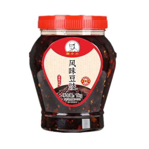 DAMAICHUHAI 16oz (450g) Fermented Black Bean Chili Paste Sauce – Spicy Douchi, Sichuan Hot Bean Sauce, Versatile Chinese Cooking Condiment for Stir Fry, Dipping, and Marinating，Black Bean