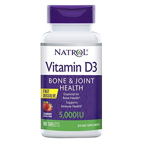 Natrol Vitamin D3 Fast Dissolve 5000 Iu Capsules, Support Your Immune Health, Strawberry, 90 Count (Pack Of 12) #TOP21