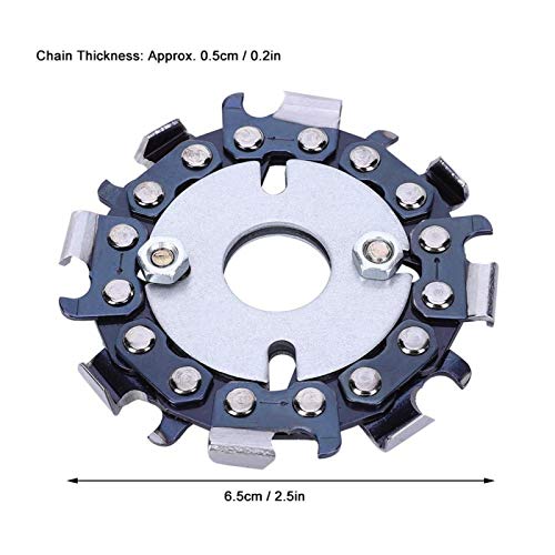 Walfront 2.5-Inch 8-Teeth Chain Disc Angle Grinder Accessories Carving Disc Woodworking Tool Suitable For 4 Inch (100Mm) / 4-1/2Inch (115Mm) Angle Grinder #TOP1
