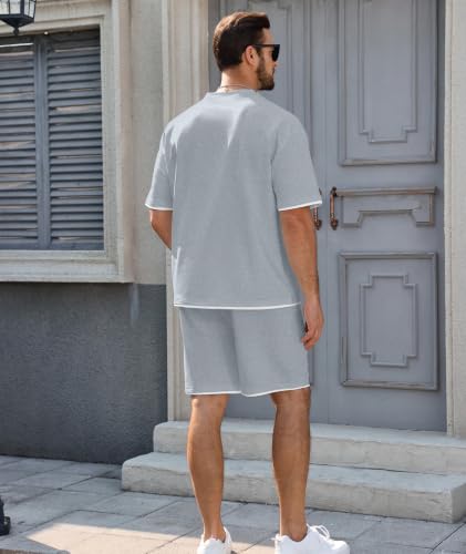 Elainone Herren Sommer Set mit T-Shirt und Shorts, 2-teilig