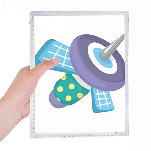 Carnet de notes rechargeable à spirale motif univers monstre satellite pour dessin