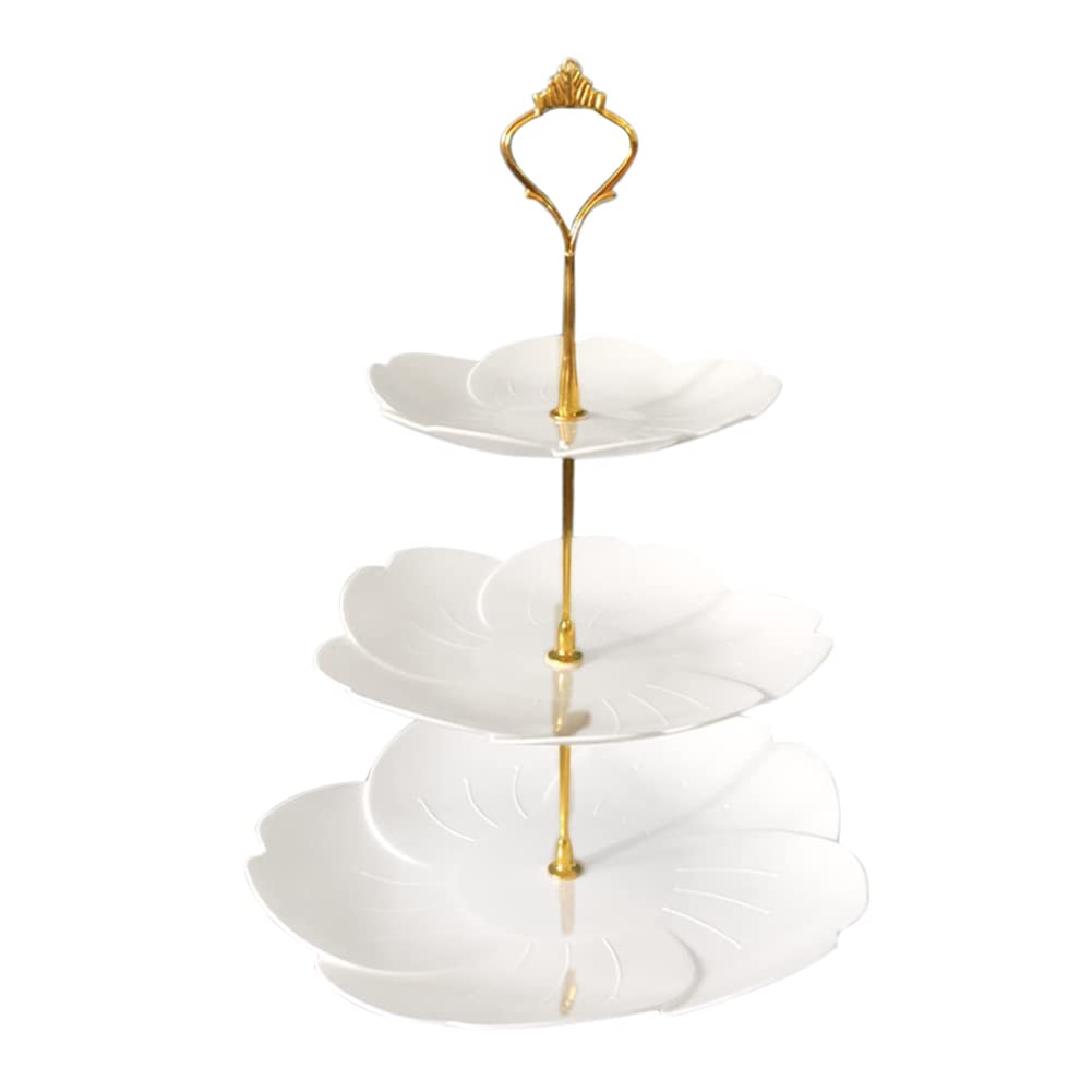 Soporte para Cupcakes de 3 Niveles | Expositores Blancos para Mesa de Postre - Exquisito Soporte para Tartas, decoración de Boda para exhibir postres, Galletas, Frutas, Dulces y Chocolates. Fowybe