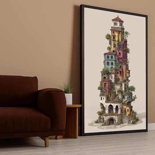 Peinture décorative d'une tour du Sud pour un intérieur chaleureux