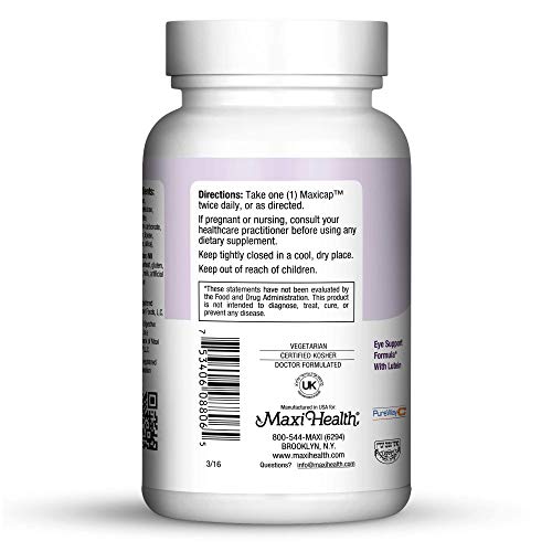 Maxi Health Bilberry Supreme With Eyebright And Lutein Eye Support Formula, 60 Count #TOP3