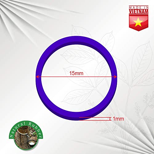 Rubber Bands 1000 Pcs Mini Size No Break & Damage Stretchy Elastic Premium Quality Made In Vietnam Hair Ties (Purple - 4 Pack Of 250 Pcs) #TOP1