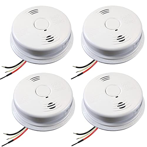 Kidde Hardwired Smoke & Carbon Monoxide Detector, 10-Year Battery Backup, Voice Alerts, 4 Pack Kidde Hardwired Smoke & Carbon Monoxide Detector, 10-Year Battery Backup, Voice Alerts, 4 Pack