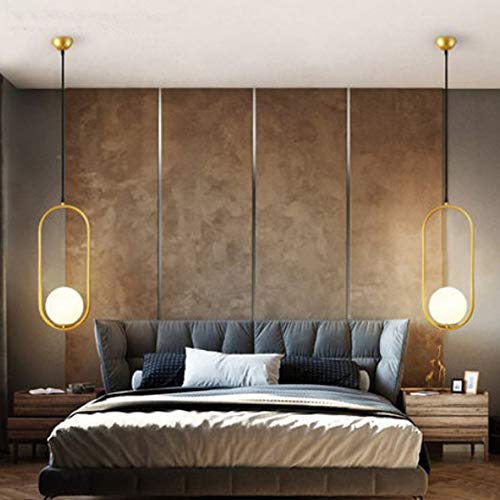Gold pendant éclairage postmoderne en fer forgé durable et finitions or - 2