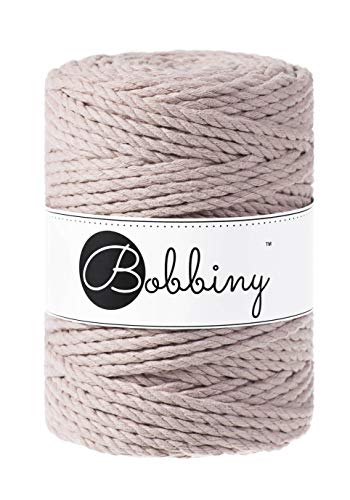Bobbiny Corde Macramé Torsadée XXL 5mm (Pearl) 100m