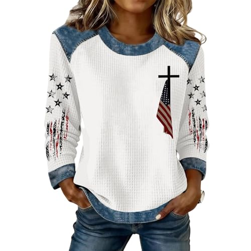 Sweat-shirt fête de l'indépendance à col rond et manches longues pour homme et femme