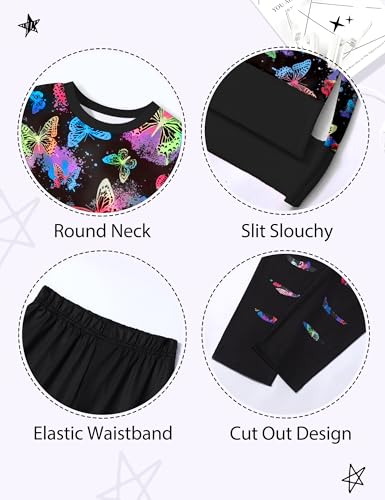 Image of Girls Clothes, Girls Outfits Tie Dye Sweatshirt Tops and Leggings Sweatpants 2 Piece Fall Winter Clothes Set 6-16T