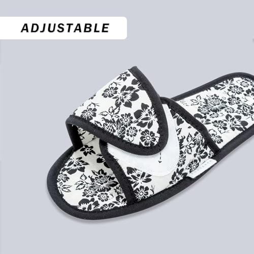 EUXTERPA Women Travel Slippers, Adjustable Ladies Slipper, Lightweight Easy Carry Foldable Travel Slippers with Storage Bag3