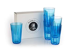 Buddy's Bar 6er Set Tritan Trinkbecher Blau