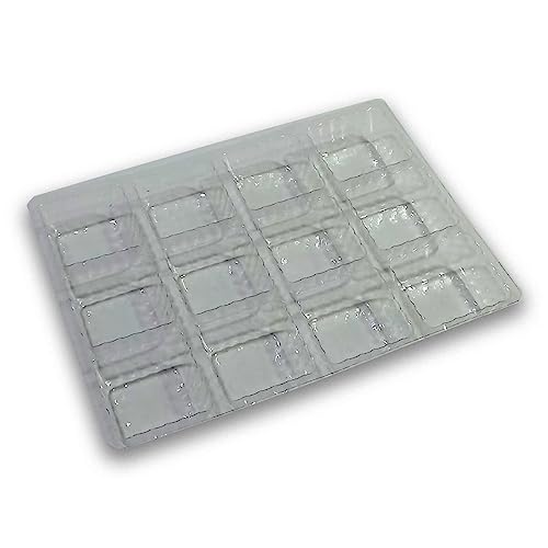 Caixa para 12 Doces Brigadeiro com Berço 15 x 11,5 x 5 cm, 10 unid, de Acetato (Dourado)