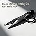 YLaziion 4.5-Inch Thread Snips – Black Titanium Sewing Scissors with Adjustable Screw, All-Steel Spring Nippers for Fabric, Embroidery & Quilting | Sharp Thread Cutter with Rubber Blade Cover