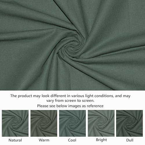 Image of R home 100% Cotton Solid Table Cover | 200 GSM Thick Fabric, Anti-Skid | Machine Washable & Reusable | Ideal for Dining Table & Centre Table, Easy Maintenance (Army Green, 56 x 56 Inch)