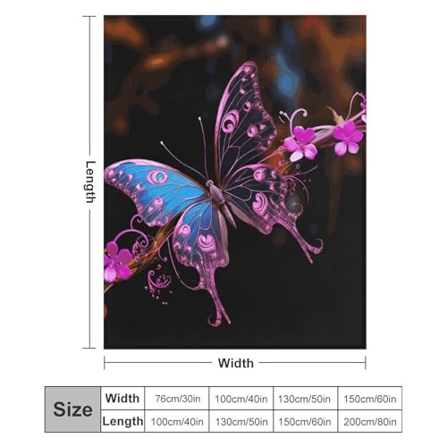 Couverture flanelle douce motif papillon pour des nuits sereines - 3