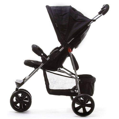 Carrinho De Bebê Passeio Moving Light Woven Black (Detalhe em Couro) - ABC Design