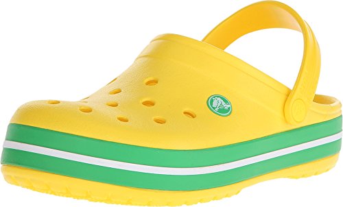 Image of Crocs Unisex Adult Crocband Clog 11016-7A8 Lemon /Grass Green M10W12