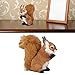 Hoopoocolor Simulati Squirrel, 6.3 Inch Model Statue Realistic Simulati Squirrel, Plush Material Suitable for Home Furnishing Garden Ornament Gifts for Kids