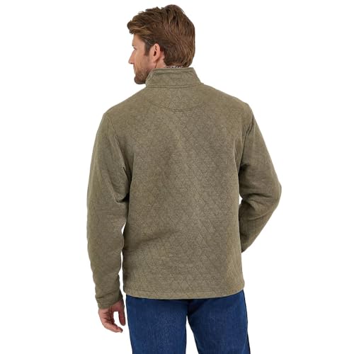 Wrangler Men's George Strait Olive 1/4 Zip Pullover3
