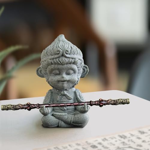 Estatua de Mono Rey Verde de Piedra para Escritorio miniatura 7