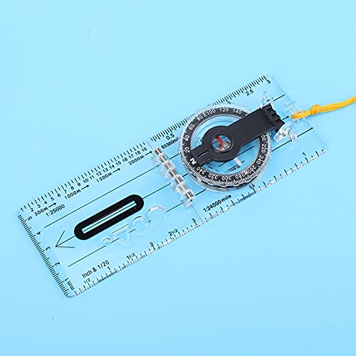 Brújula plegable de acrílico ligera y portátil para exteriores miniatura 1