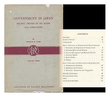 Hardcover Government in Japan: Recent Trends in its Scope and Operation Book