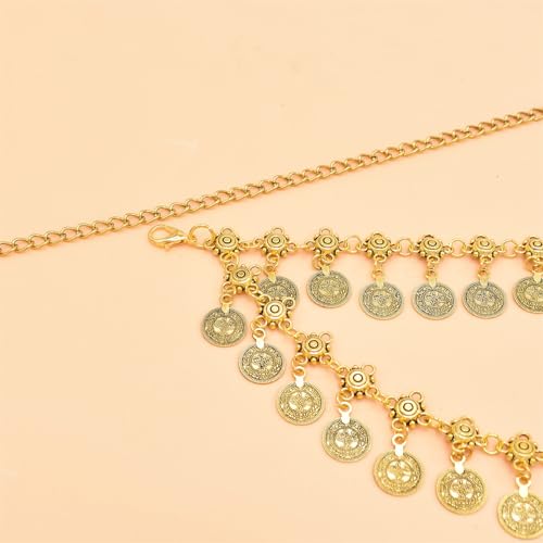 UncleS Stilviser Metal Chain Belt Multi Layer Waist Chain Layer Belly Decoration for Belly Dance Parties Theatre Performances Edge Dance Belt4