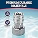 Garden Hose to Pressure Washer Adapter, 3/4” GHT to 1/4” Quick Connect, Hose to Power Washer Connector for Car Wash, Nozzle & Water Spray Attachment, Stainless Steel